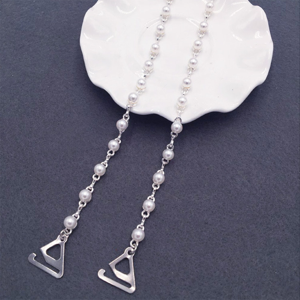 Women Accessories Holder - 1 пара жемчужных бретелей для бюстгальтера