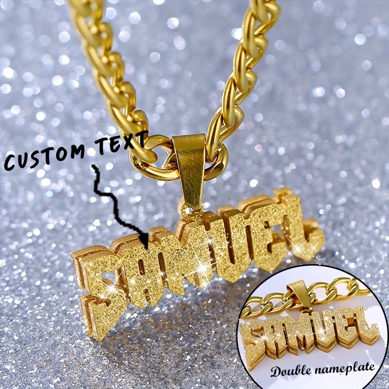 Layered Necklace Set - Индивидуальное двухслойное ожерелье с именем, из
