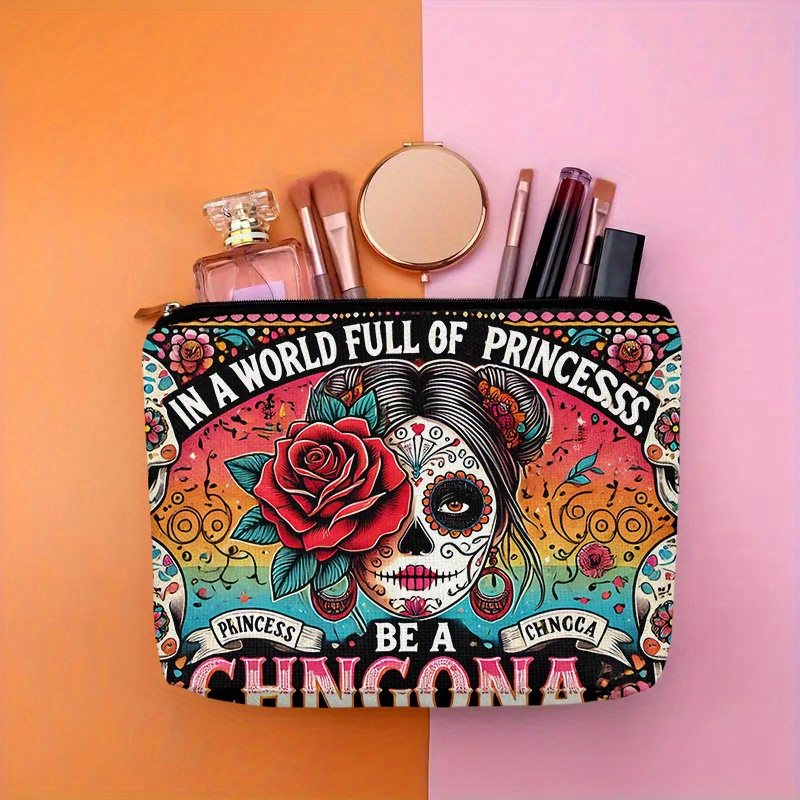 Women Accessories Box - Косметичка с цветком и черепом —