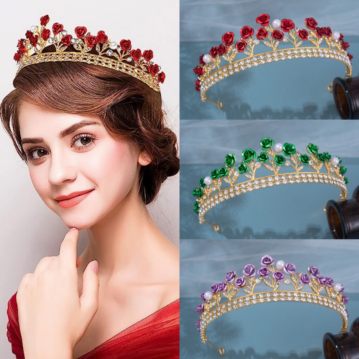 Women'S Accessories And Jewelry - Корона-диадема в стиле барокко из керамики