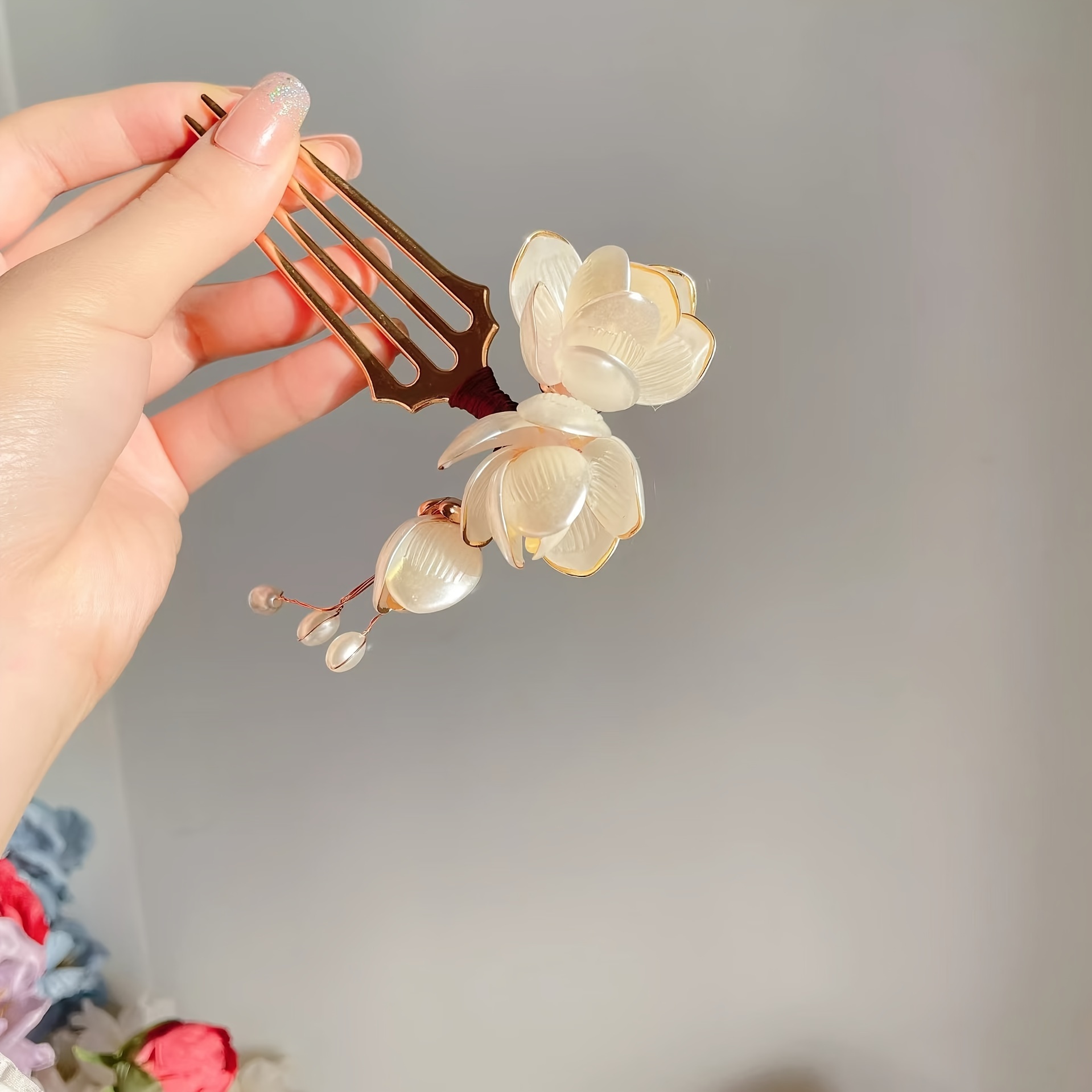 Young Women'S Accessories - Китайская винтажная золотая заколка-гребень для волос