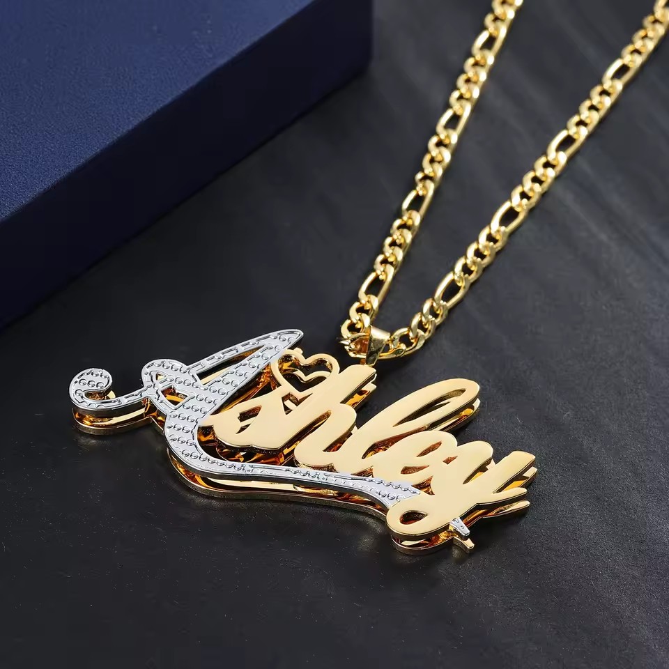 18-каратное позолоченное имя,  – обзор и цена Layered Necklace Set