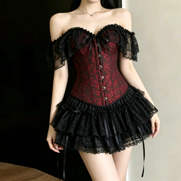 Комплект в стиле Y2K: темный г – обзор и цена Layered Necklace Set